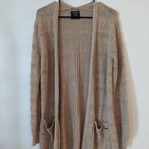 Abercrombie Lightweight Tan Cardigan - Cozy - Fall Staple